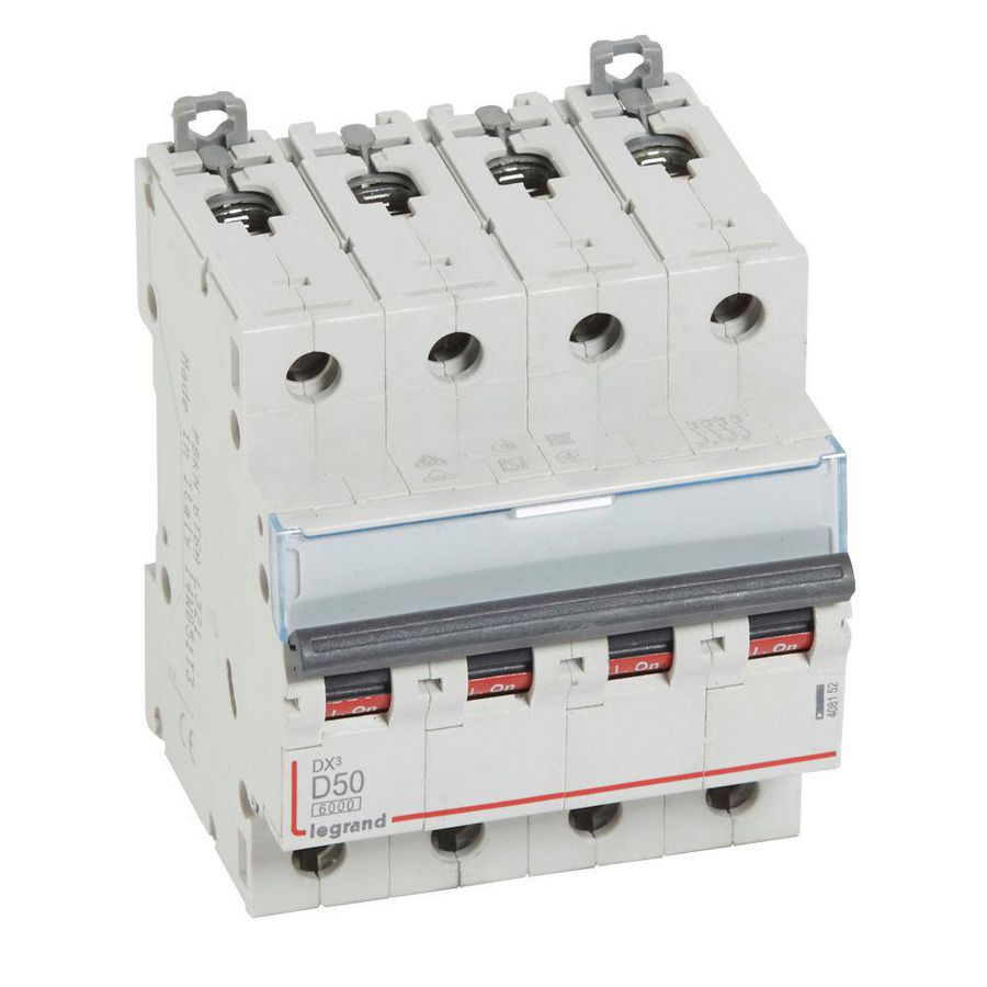 Installatieautomaat DX³ 6000A/10kA 4-polig D-karakteristiek 50A