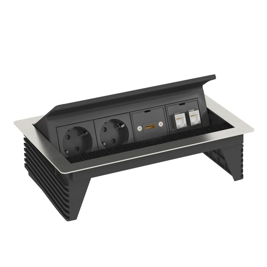 Deskbox opklapbaar voor de inbouw in tafelbladen 260x167x68