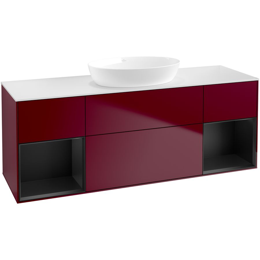 Wastafelonderkast Finion 1600x603x501mm Peony Matt Lacquer FD01PDHB