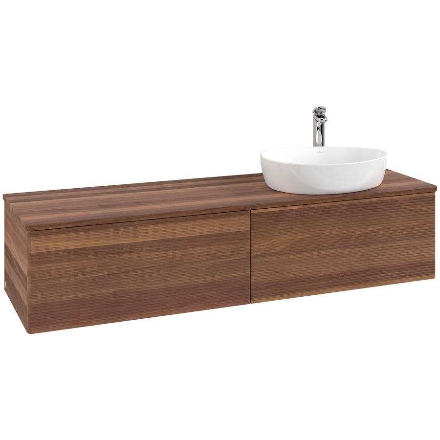 Wastafelonderkast Antao 1600x360x500mm Warm Walnut L38152HM