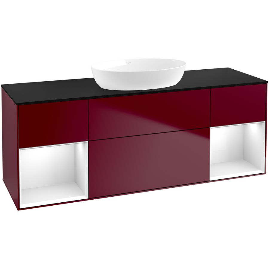 Wastafelonderkast Finion 1600x603x501mm Peony Matt Lacquer FD02GFHB