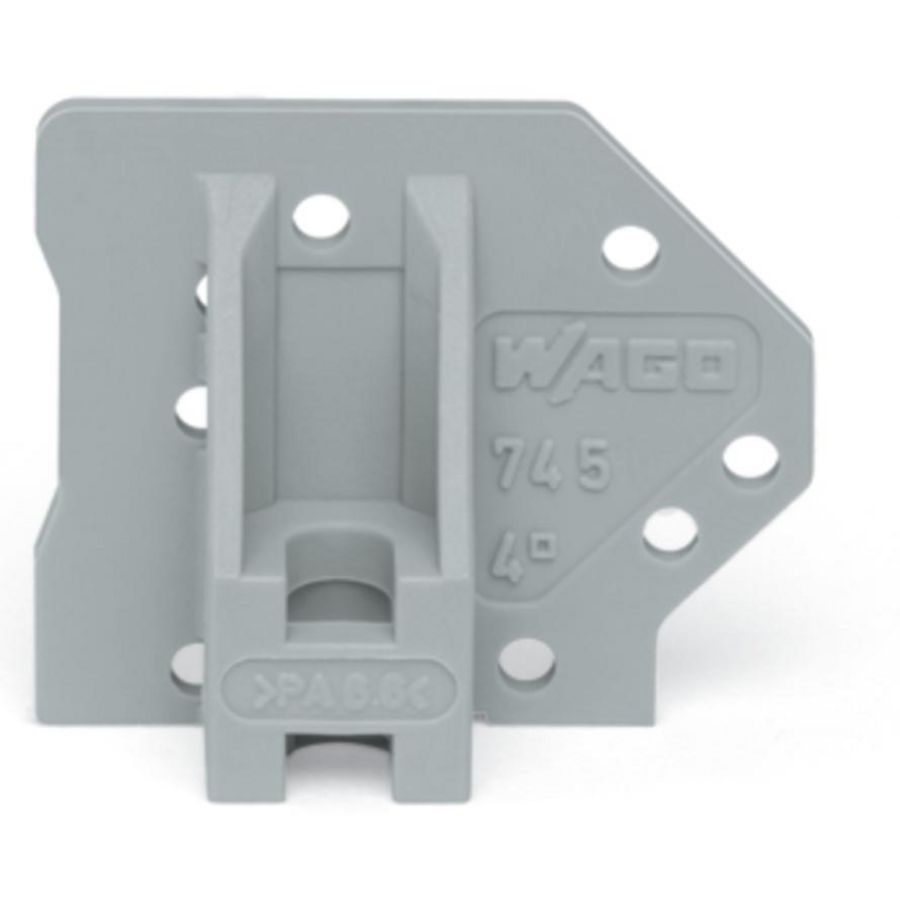 Afsluitplaat met flens grijs 745-140 VVE=100