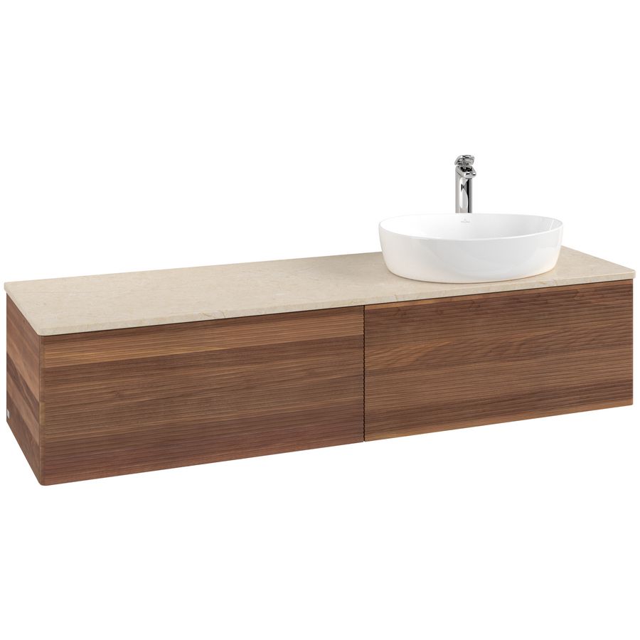 Wastafelonderkast Antao 1600x360x500mm Warm Walnut L38153HM