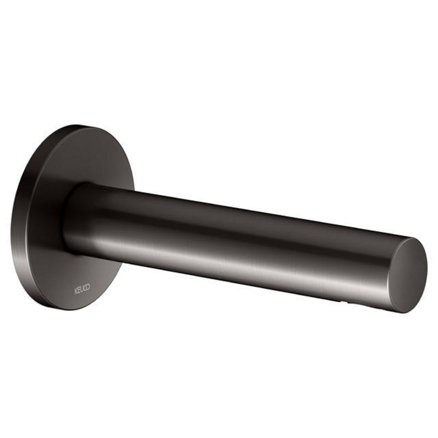 Baduitloop DN15 met rond rozet uitloop 180mm titaanzwart g