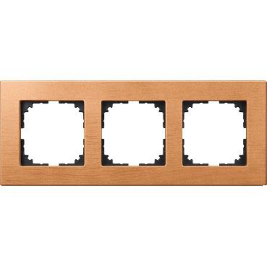 Afdekframe Merten M-Elegance hout 3 stellen beuk