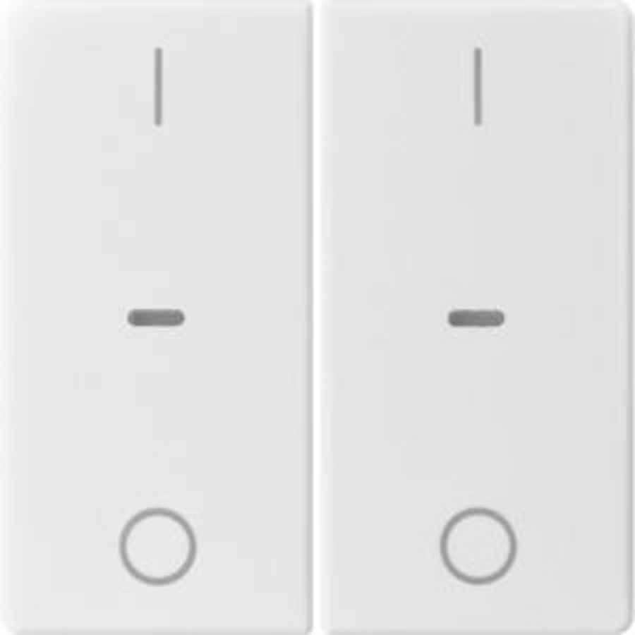 Drukknopmodule afdekking 2-v I/O berker Q.1/Q.3/Q.7 polarwit