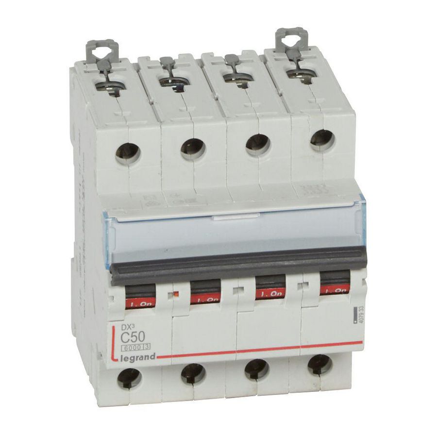 Installatieautomaat DX³ 6000A/10kA 4-polig C-karakteristiek 50A