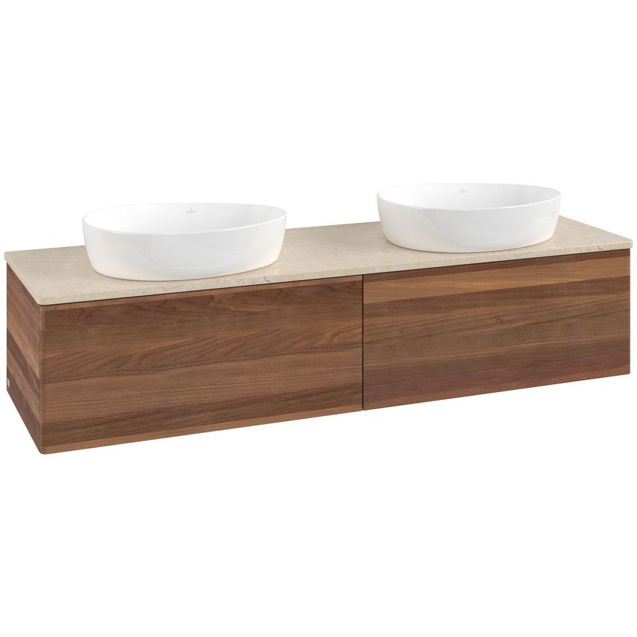 Wastafelonderkast Antao 1600x360x500mm Warm Walnut L39013HM