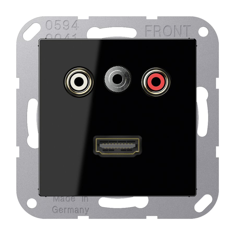 Afdekking A500 zwart voor Audio/Jack/HDMI