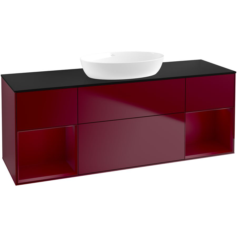 Wastafelonderkast Finion 1600x603x501mm Peony Matt Lacquer FD02HBHB