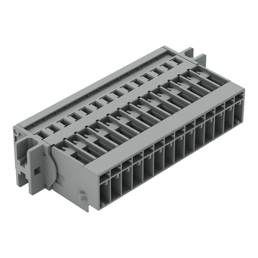 1-draads male steker CAGE CLAMP 4mm² grijs VVE=10