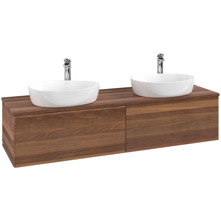 Wastafelonderkast Antao 1600x360x500mm Warm Walnut L39052HM