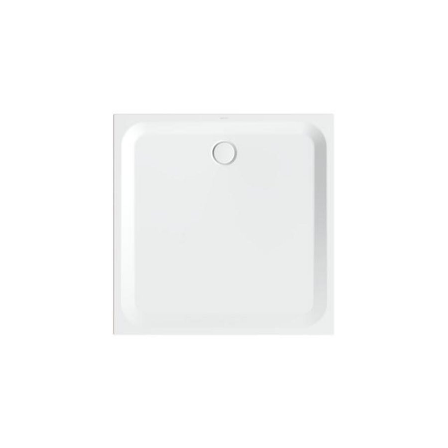 Douchebak geglazuurd staal BetteUltra 1200×1200×35mm wit AS antislip Sense afvoer Ø90mm