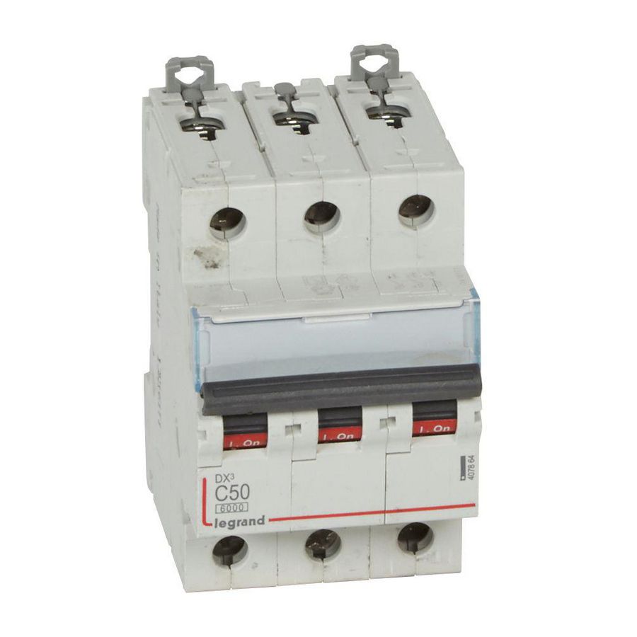 Installatieautomaat DX³ 6000A/10kA 3-polig C-karakteristiek 50A