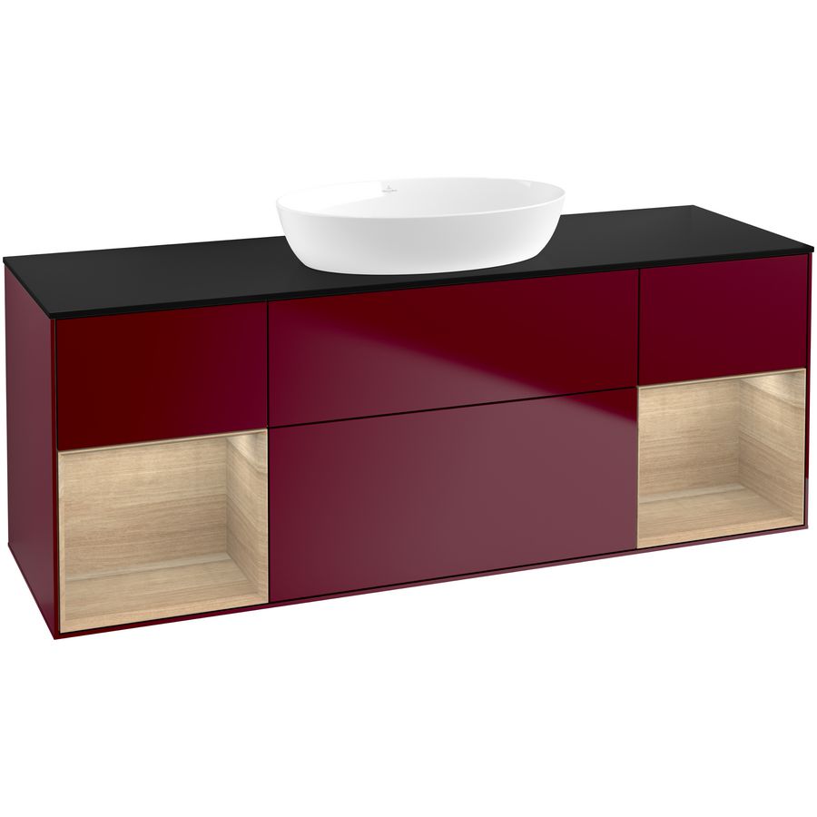 Wastafelonderkast Finion 1600x603x501mm Peony Matt Lacquer FD02PCHB