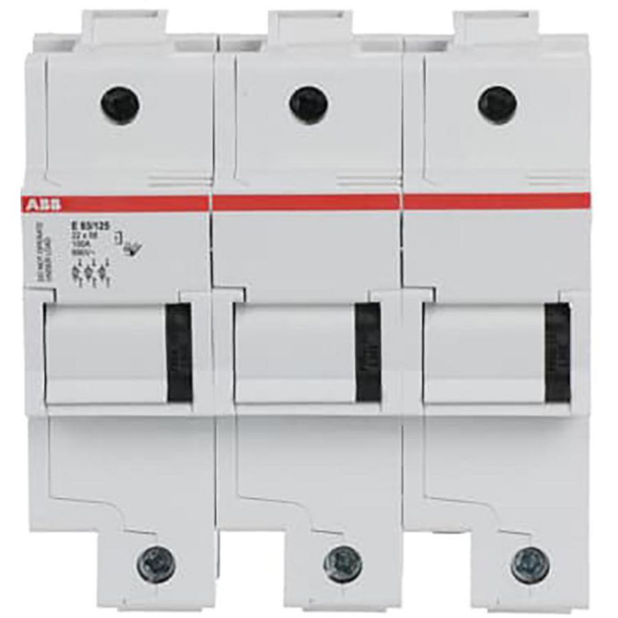 Zekeringhouder voor 22 x 58mm zekeringen 3p max 100A