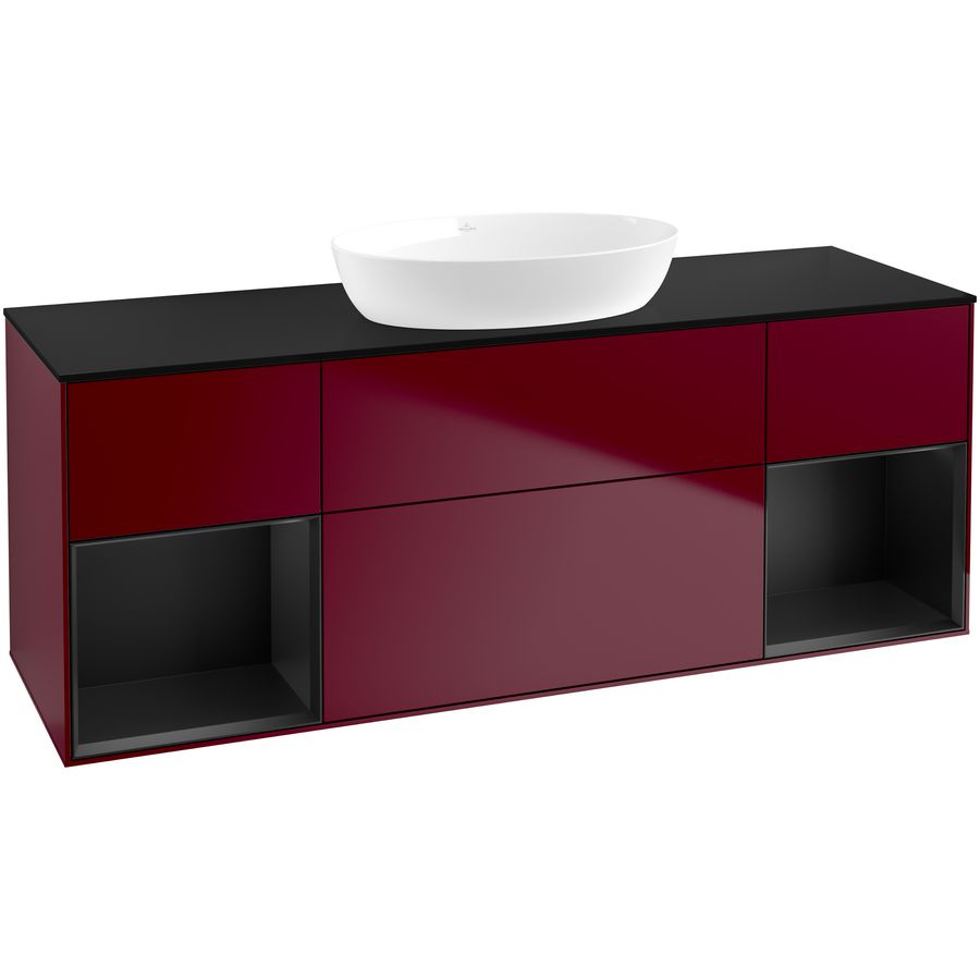 Wastafelonderkast Finion 1600x603x501mm Peony Matt Lacquer FD02PDHB