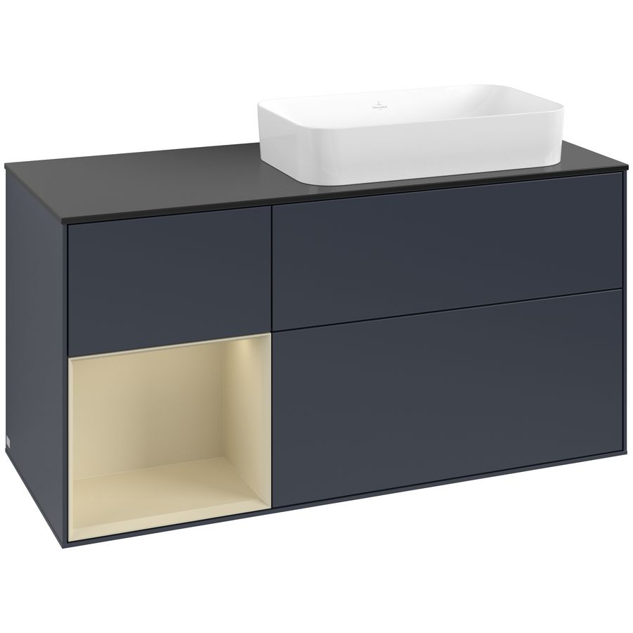 Wastafelonderkast Finion 1200x603x501mm Mid.Blue Matt Lacquer F682HJHG