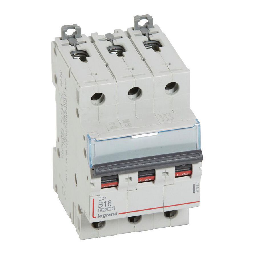 Installatieautomaat DX³ 6000A/10kA 3-polig B-karakteristiek 16A