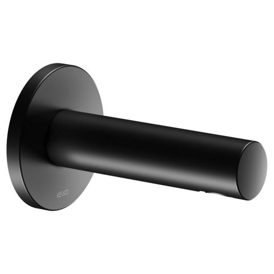 Baduitloop DN15 rozet rond voorsprong 152mm zwart