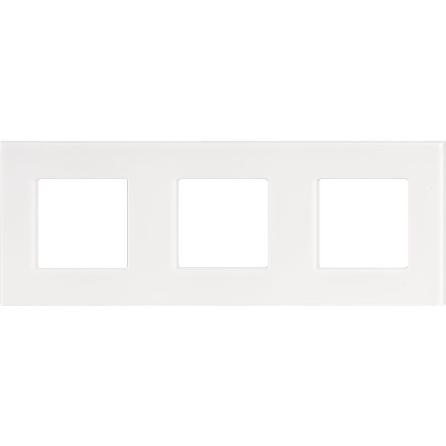 3-Voudige afdekplaat 71mm centerafst. Pure liq. snowwhi