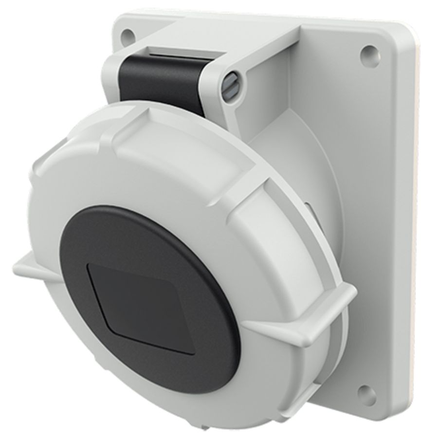 Inbouwwandcontactdoos 32A 7-polig  7H 500V IP67 HW/VN