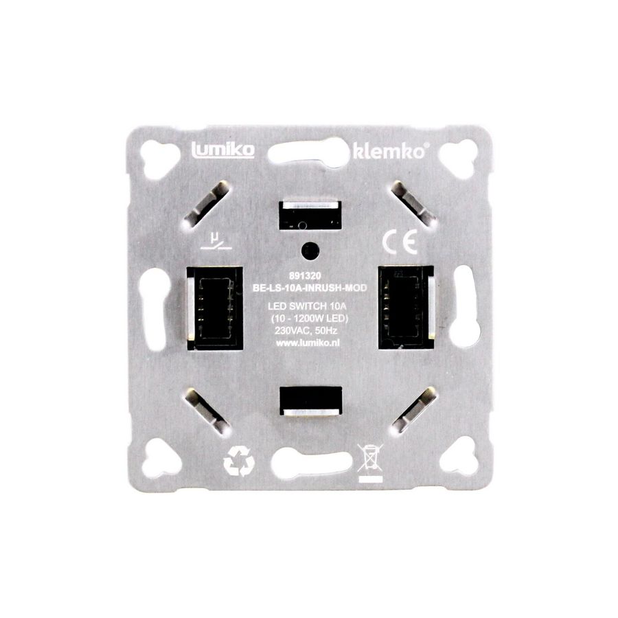 Modulaire 2-draads relais led-lichtschakelaar 10A Klemko