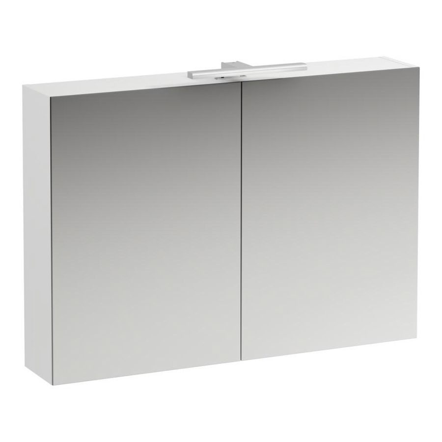 Closetkast 1000x185mm wit 2x 2-zijdige spiegeldeur LI