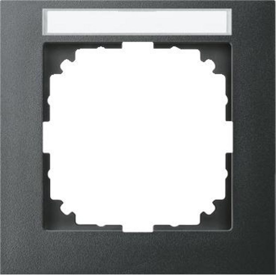 Afdekframe Merten M-Pure enkelvoudig tekstveld antraciet sys