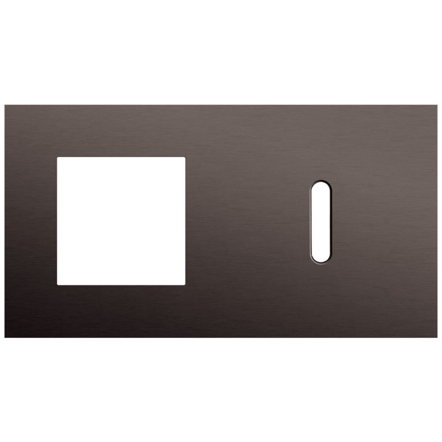 2-voudige afdekplaat horizontaal 71mm centerafstand voor een 45x45mm