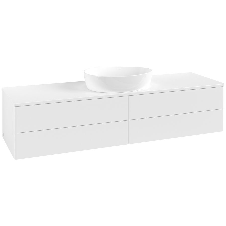Wastafelonderkast Antao 1600x360x500mm White Matt Lacquer K25050MT