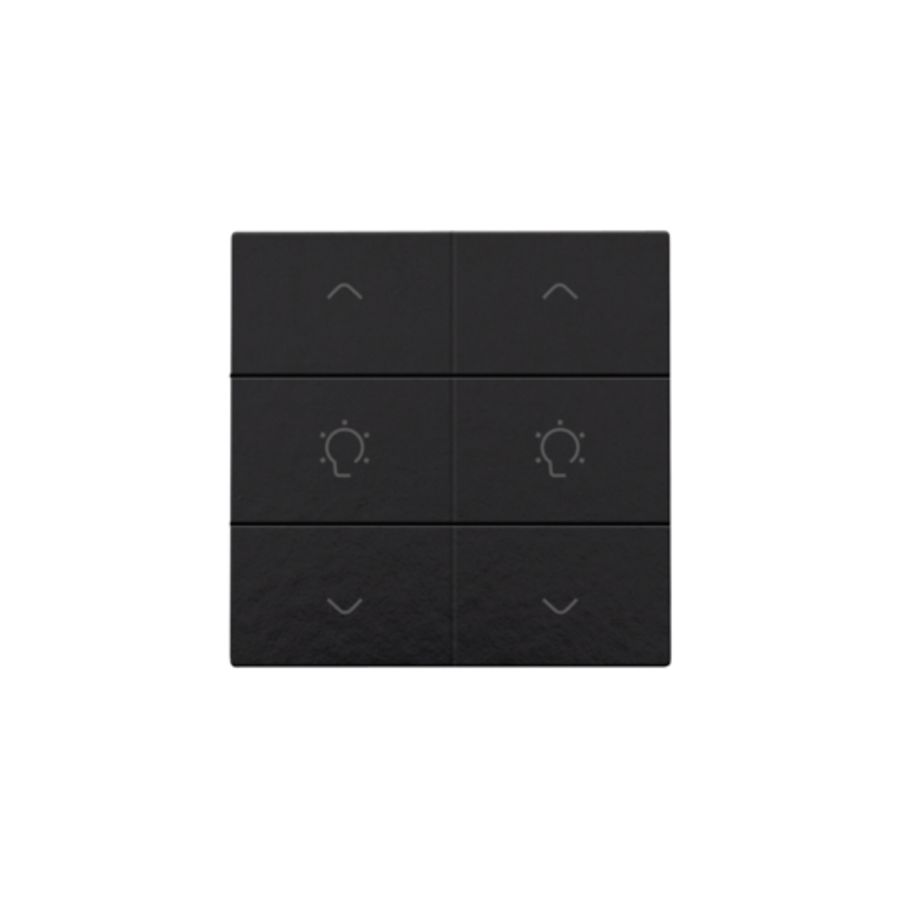 Dubbele dimbediening Home Control piano black coated
