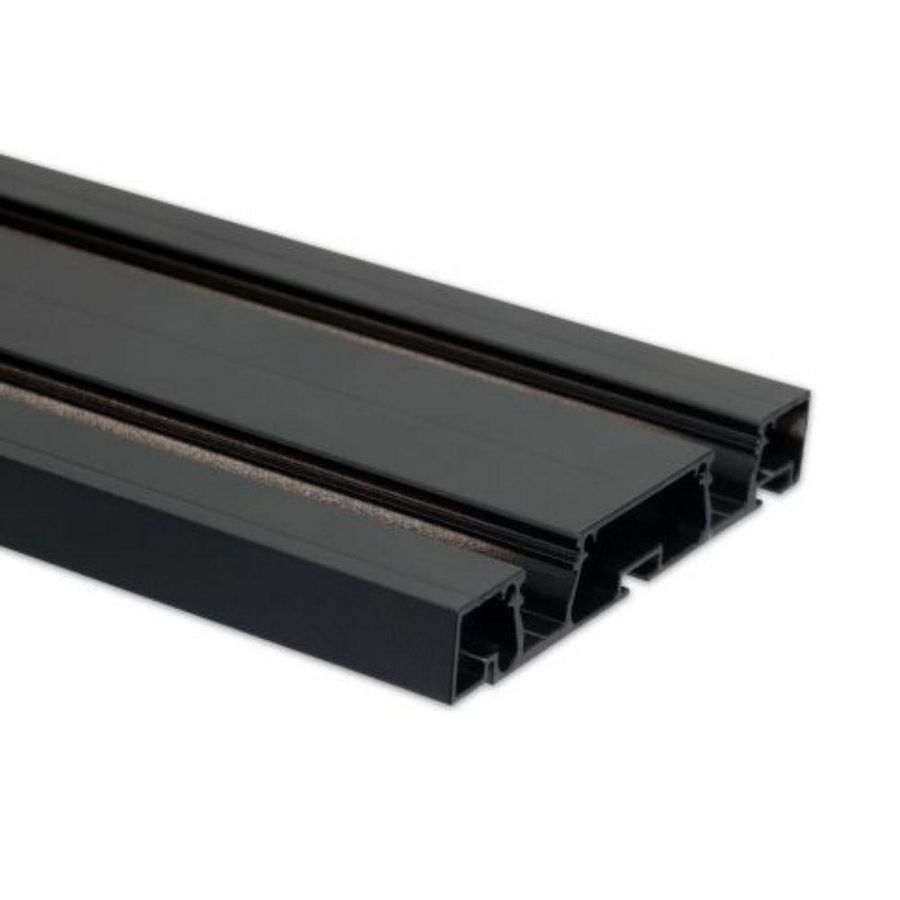 Gordijnprofiel VP2 dubbele rail zwart RAL9005 L=200cm