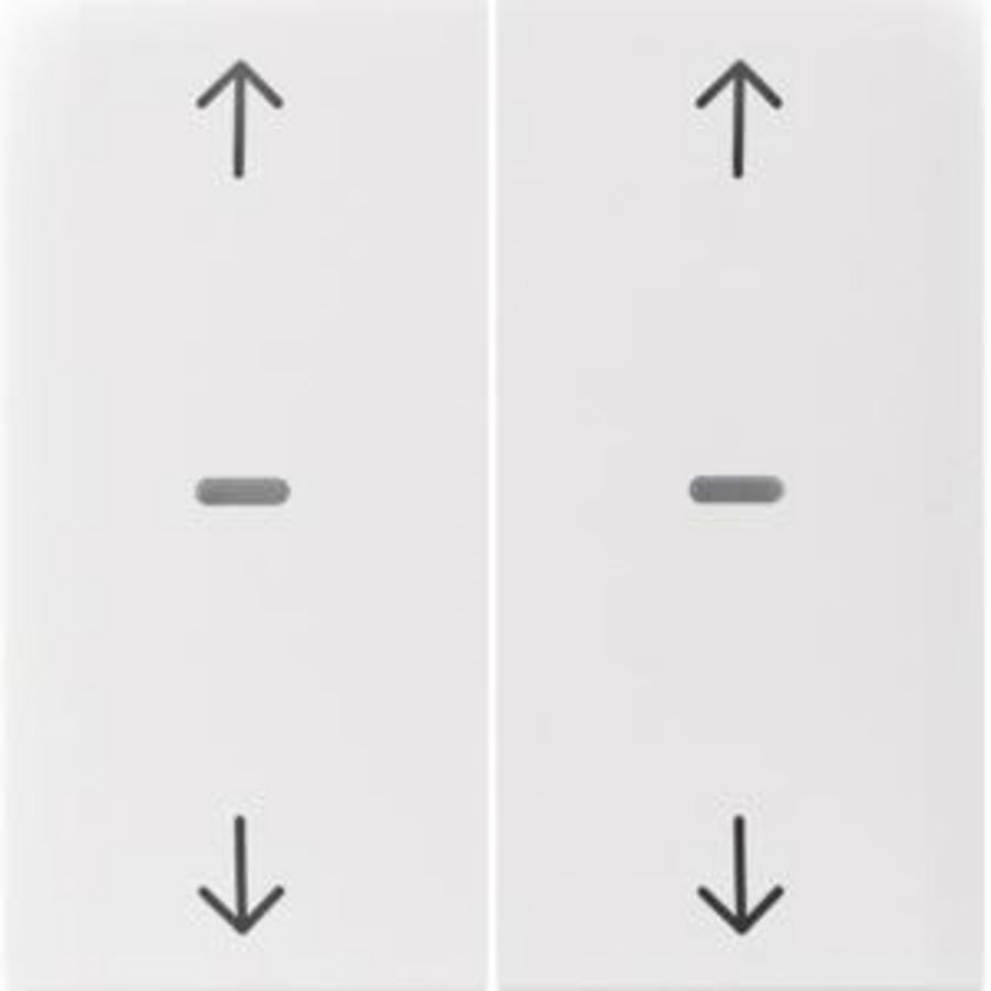 Drukknopmodule afdekking 2-v pijlsymb berker S.1/B.3/B.7 glans