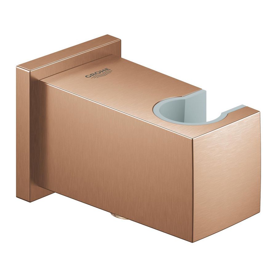 Euphoria cube wandaansluitbocht met houder warm sunset geborsteld (mat bronskleurig)