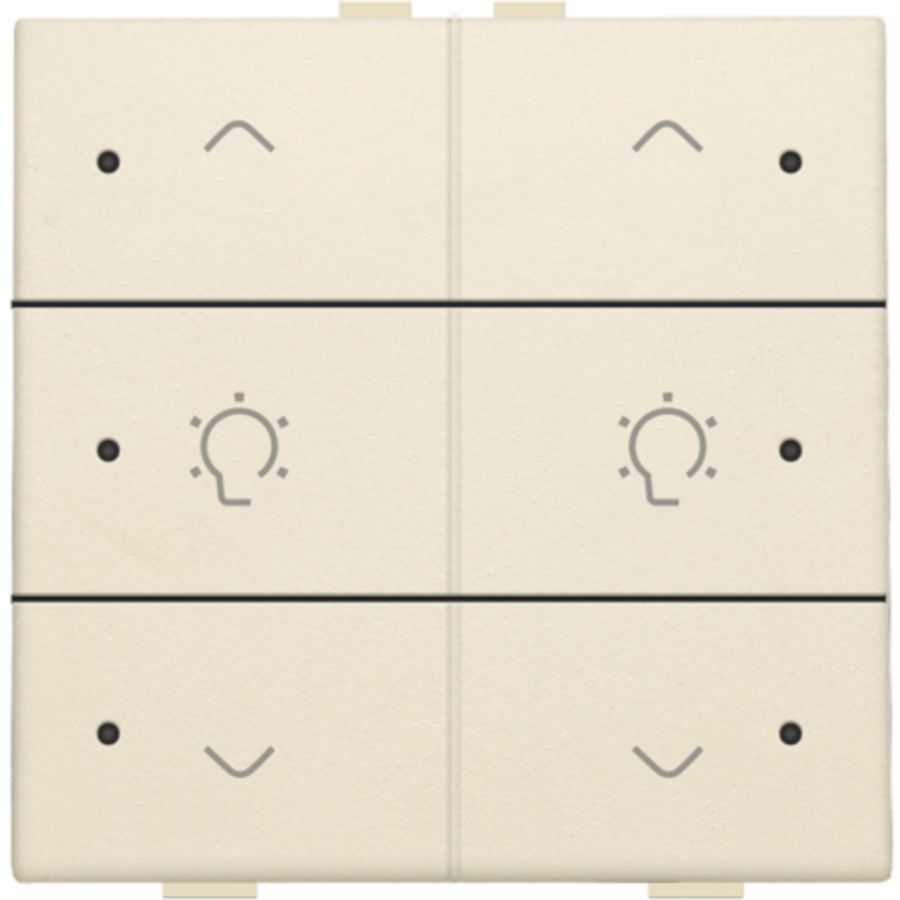 Dubbele dimbediening met led Home Control cream