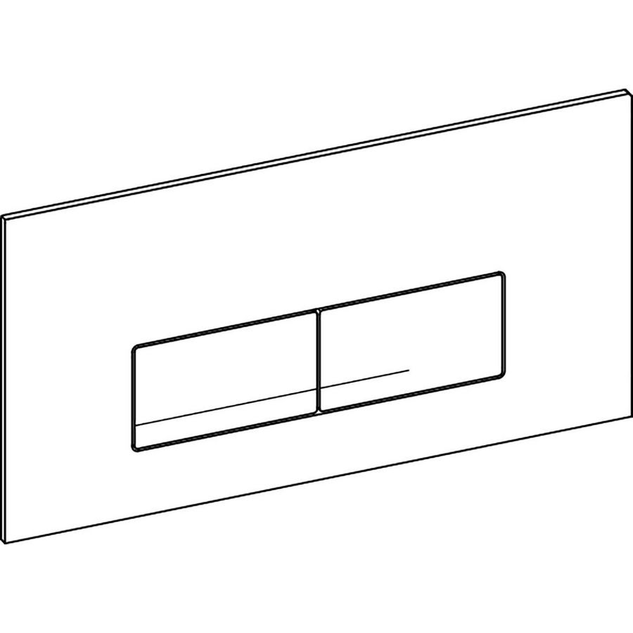 Bedieningspaneel XT KANTOS DF toilet dual flush 2-toets glas wit