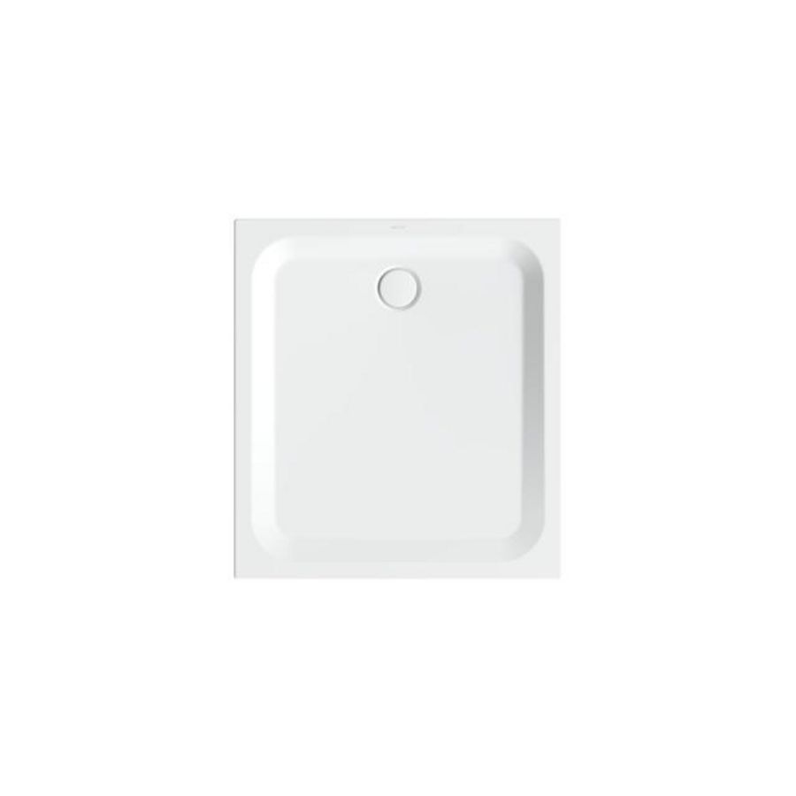 Douchebak geglazuurd staal BetteUltra 1100×1000×35mm wit AS antislip Sense afvoer Ø90mm