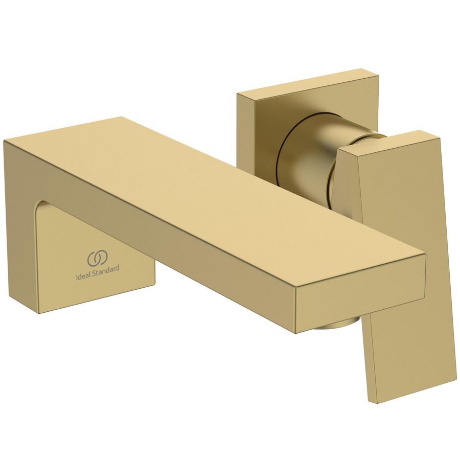Wandmengkraan 5l/min m. uitloop 180mm 2 opbouw brushed gold Extra