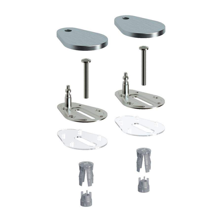 Scharnierset t.b.v. InBe toiletzitting IB/04.06050