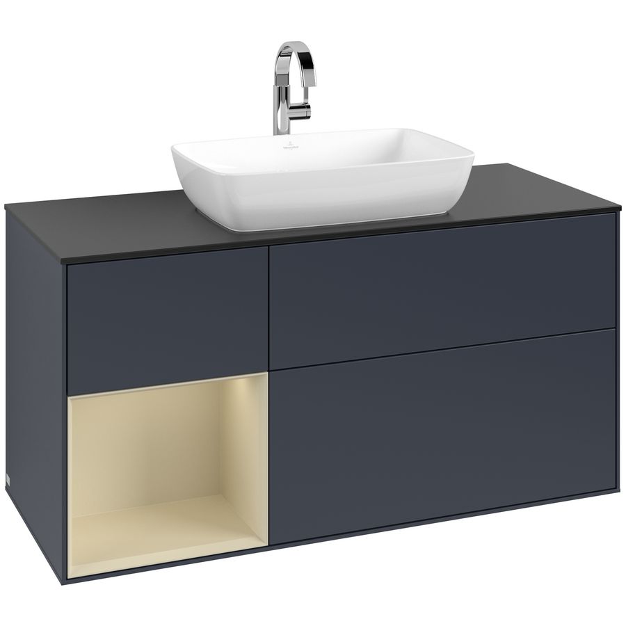 Wastafelonderkast Finion 1200x603x501mm Mid.Blue Matt Lacquer F822HJHG