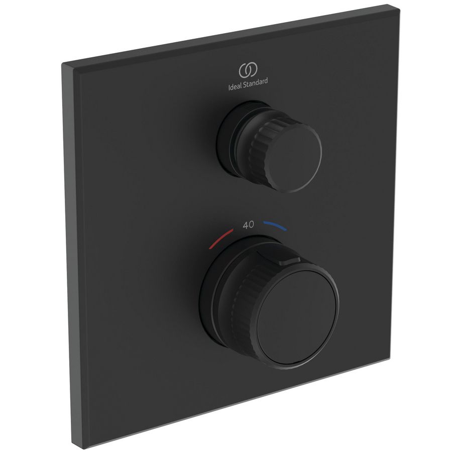Douchethermo. 1 functie vier op. silk black Ceratherm Navigo