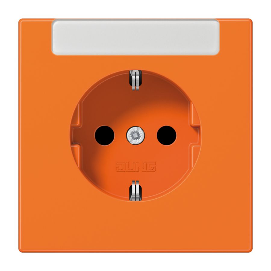 Wandcontactdoos oranje R/A ki.bev.&tekstvast LS990