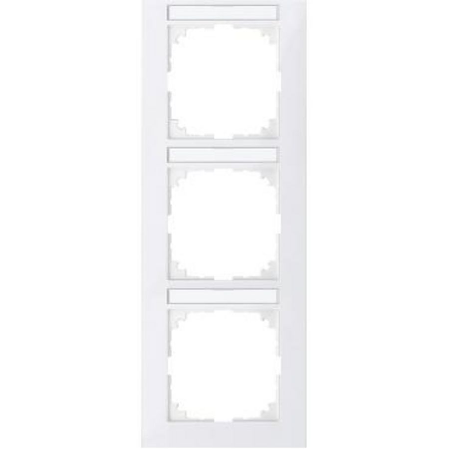 Afdekframe Merten M-Pure 3 stellen tekstveld verticaal,polar