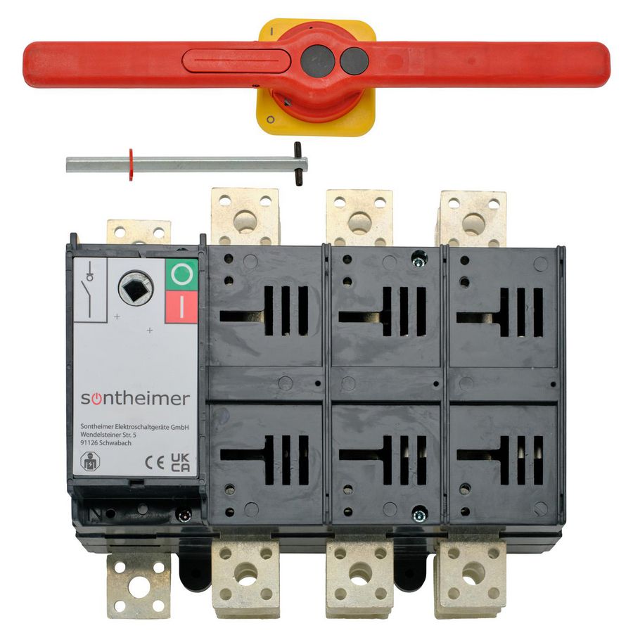 Hoofdschakelaar nood-uit 2500A 3P bodemmontage met as/hendel