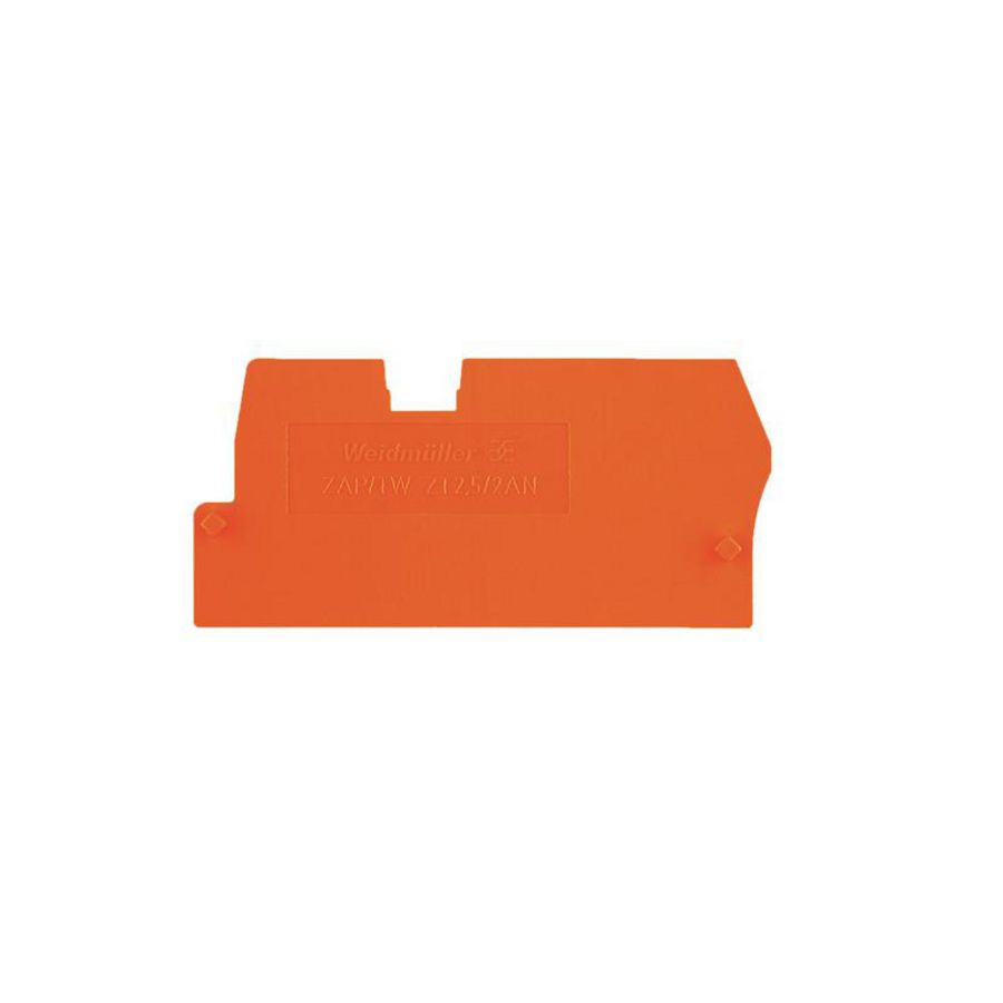 Afsluit- eindplaat oranje h:58mm b:2.5mm V-0, VVE=50
