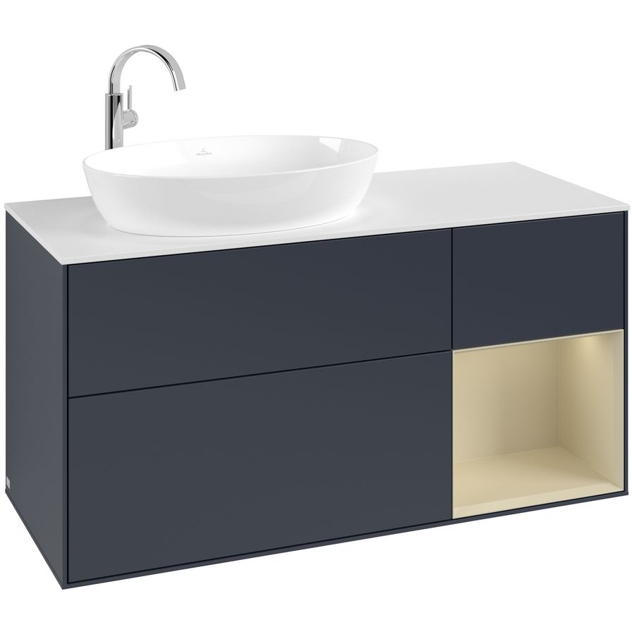 Wastafelonderkast Finion 1200x603x501mm Mid.Blue Matt Lacquer F931HJHG
