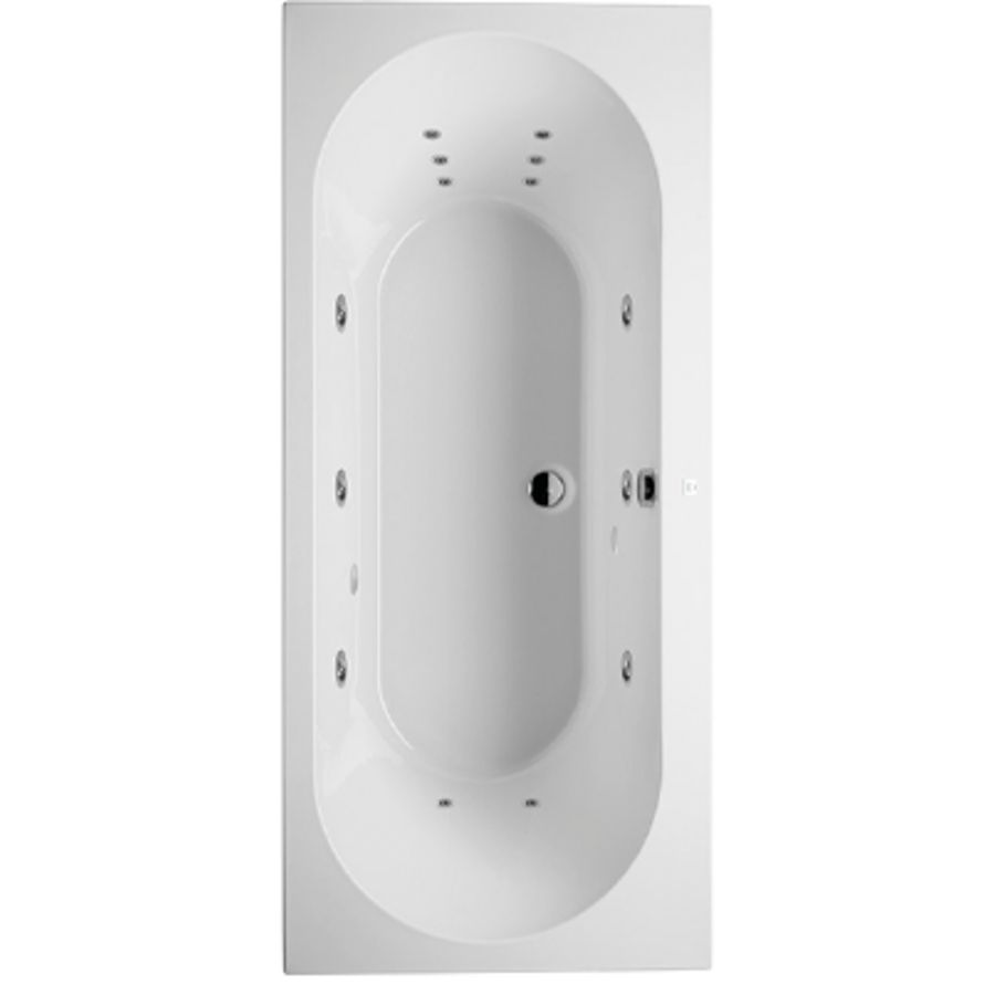 Whirlpool Carolina Rihopool 170x80cm systeem FLOW rechts hoogglans wit