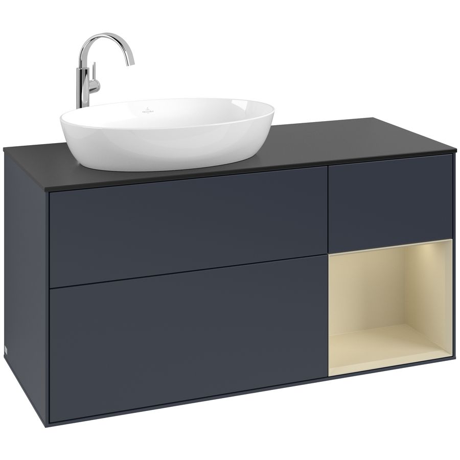 Wastafelonderkast Finion 1200x603x501mm Mid.Blue Matt Lacquer F932HJHG