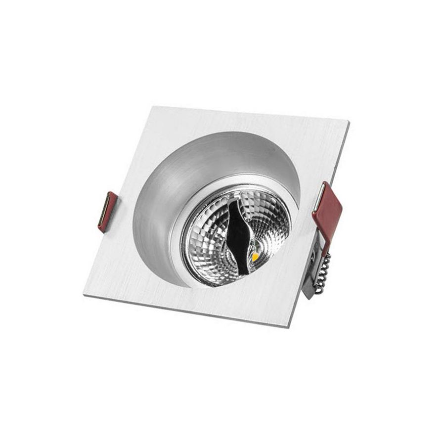 Inbouwarmatuur 50mm vierkant 85x85mm alu